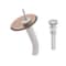 Novatto FALLS Single Lever Waterfall Vessel Faucet Set, Brushed Nickel/ Tea Glass GF-001BN-T-PUD - alternate 1